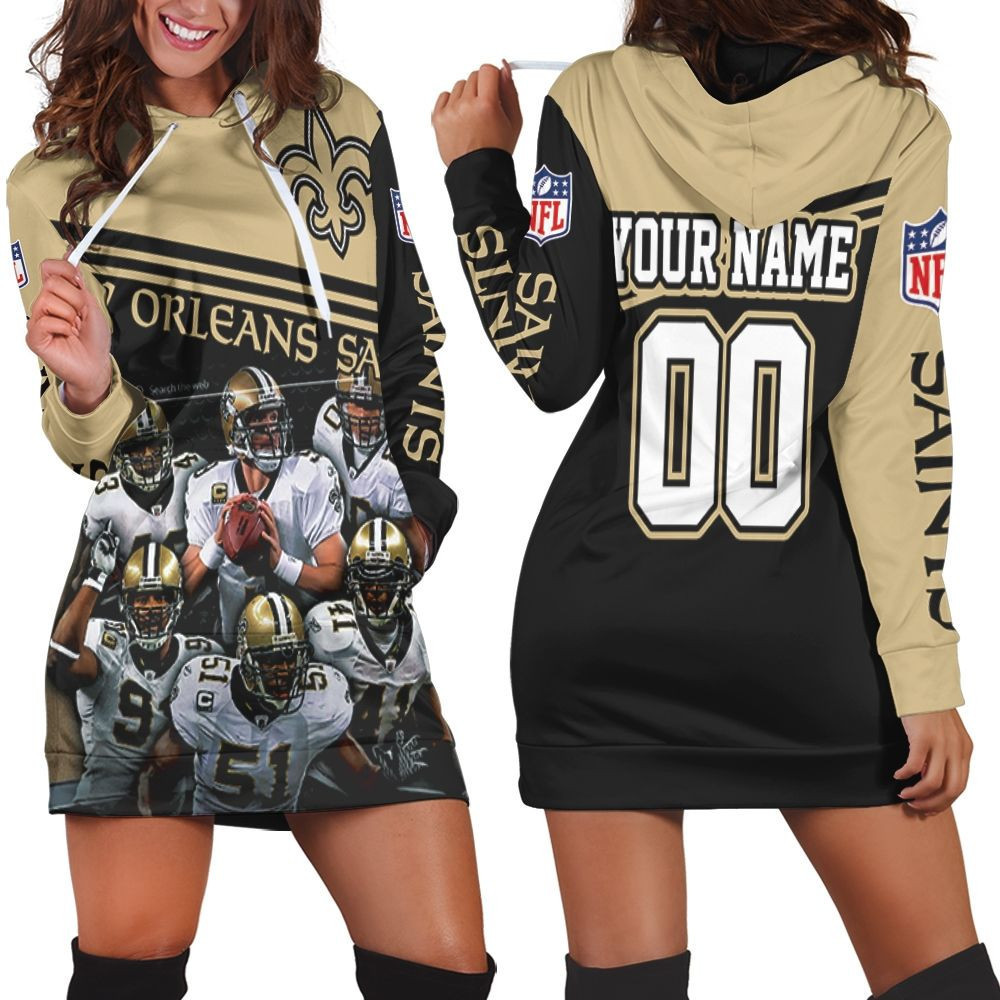 New Orleans Saints 2020 Nfl Season Nfc South Division Winners Champions Great Players Personalized Hoodie Dress Sweater Dress Sweatshirt Dress