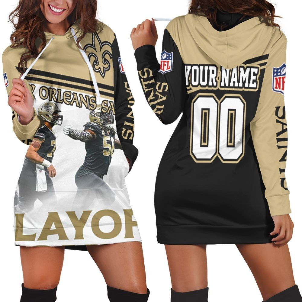 New Orleans Saints 2020 Nfl Season Playoff Bound Champions Great Players Legendary Personalized Hoodie Dress Sweater Dress Sweatshirt Dress