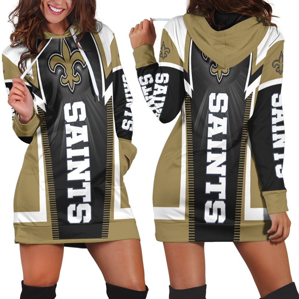 New Orleans Saints For Fans Hoodie Dress Sweater Dress Sweatshirt Dress