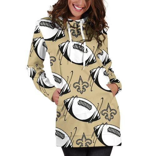 New Orleans Saints Hoodie Dress Sweater Dress Sweatshirt Dress 3d All Over Print For Women Hoodie