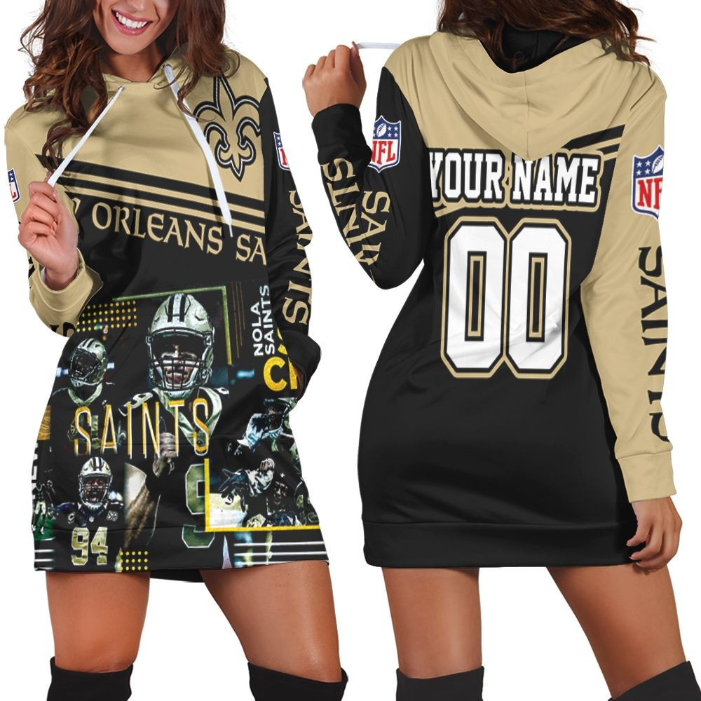 New Orleans Saints Nfc South Champions 2020 Nfl Season Great Team Best Players Personalized Hoodie Dress Sweater Dress Sweatshirt Dress