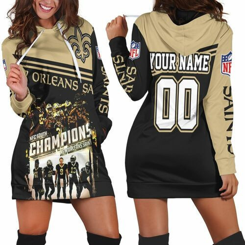 New Orleans Saints Nfc South Division Champions Personalized Hoodie Dress Sweater Dress Sweatshirt Dress