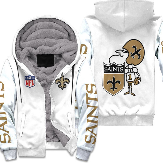 New Orleans Saints Nfl Bomber Jacket 3D Fleece Hoodie