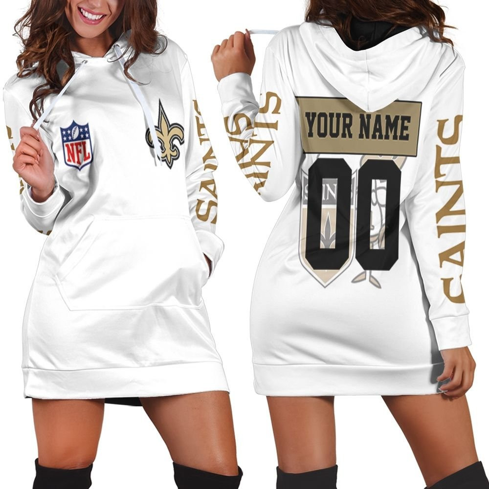 New Orleans Saints Nfl Bomber Jacket 3d Hoodie Dress Sweater Dress Sweatshirt Dress