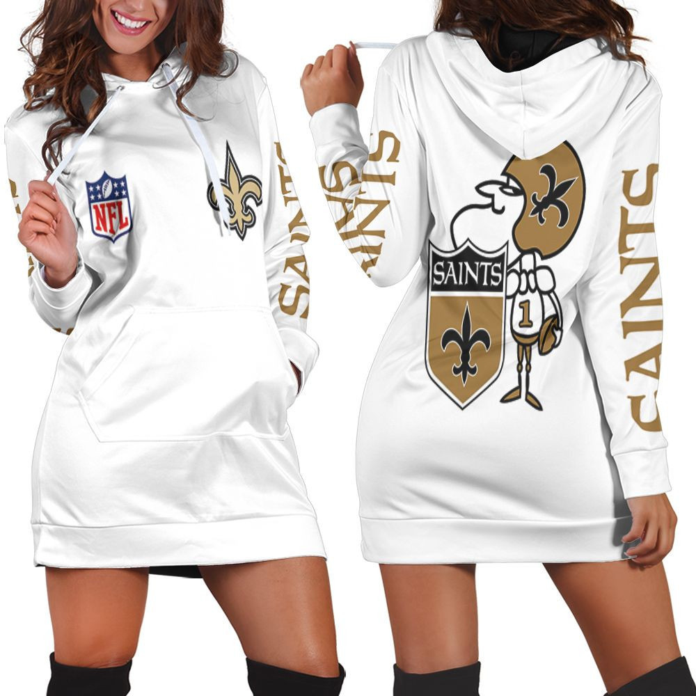 New Orleans Saints Nfl Bomber Jacket 3d Hoodie Dress Sweater Dress Sweatshirt Dress