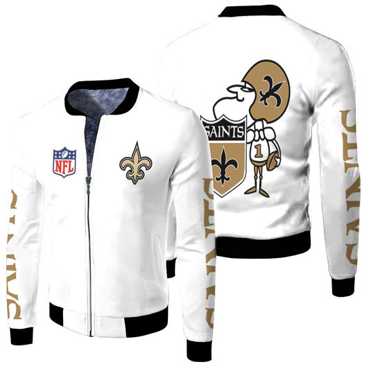 New Orleans Saints Nfl Bomber Jacket Fleece Bomber Jacket