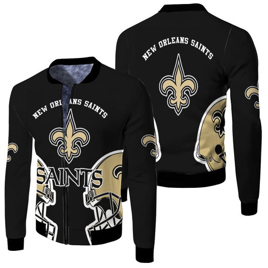 New Orleans Saints Nfl For Saints Fan Fleece Bomber Jacket