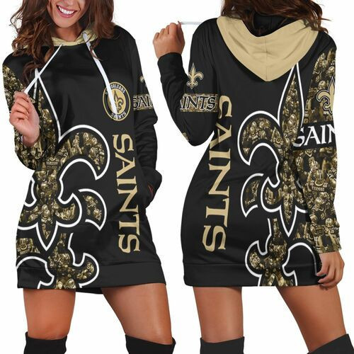 New Orleans Saints Nfl Lover 3d Hoodie Dress Sweater Dress Sweatshirt Dress