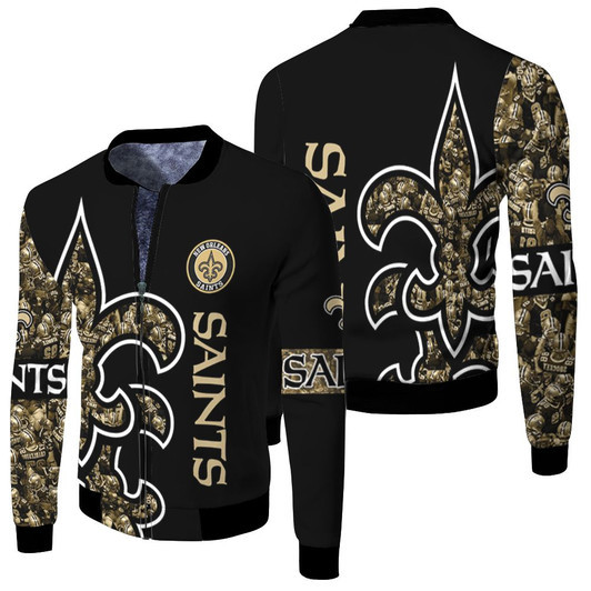 New Orleans Saints Nfl Lover Fleece Bomber Jacket