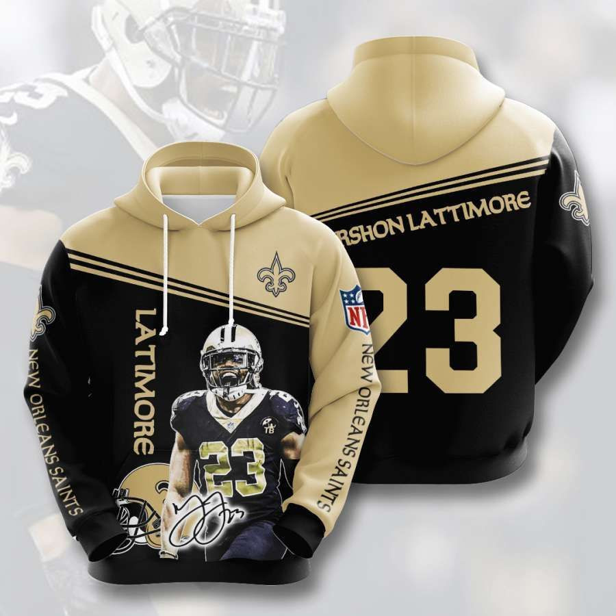 New Orleans Saints No1333 Custom Hoodie 3D All Over Print