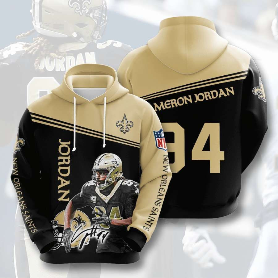 New Orleans Saints No1335 Custom Hoodie 3D All Over Print