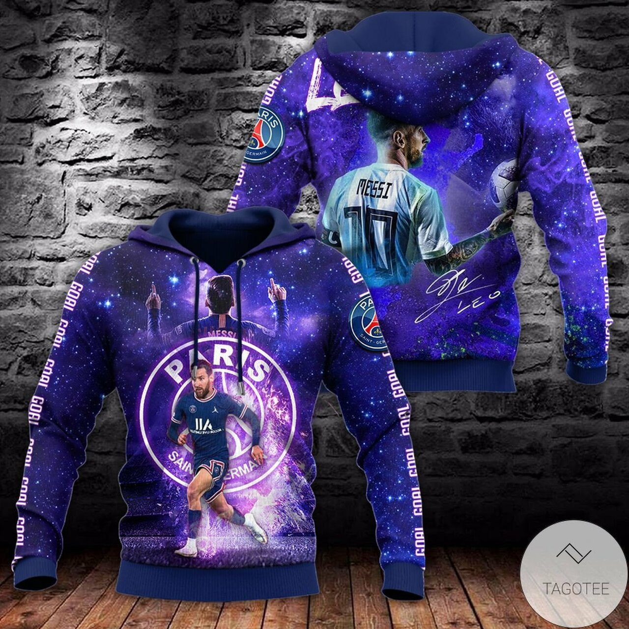 New Paris St Germain Lionel Messi Galaxy 3d All Over Print Hoodie