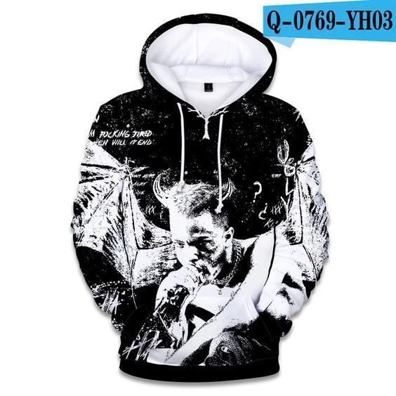 New Raper Xxxtentacion Pullover And Zippered Hoodies Custom 3D Graphic Printed 3D Hoodie All Over Print Hoodie For Men For Women