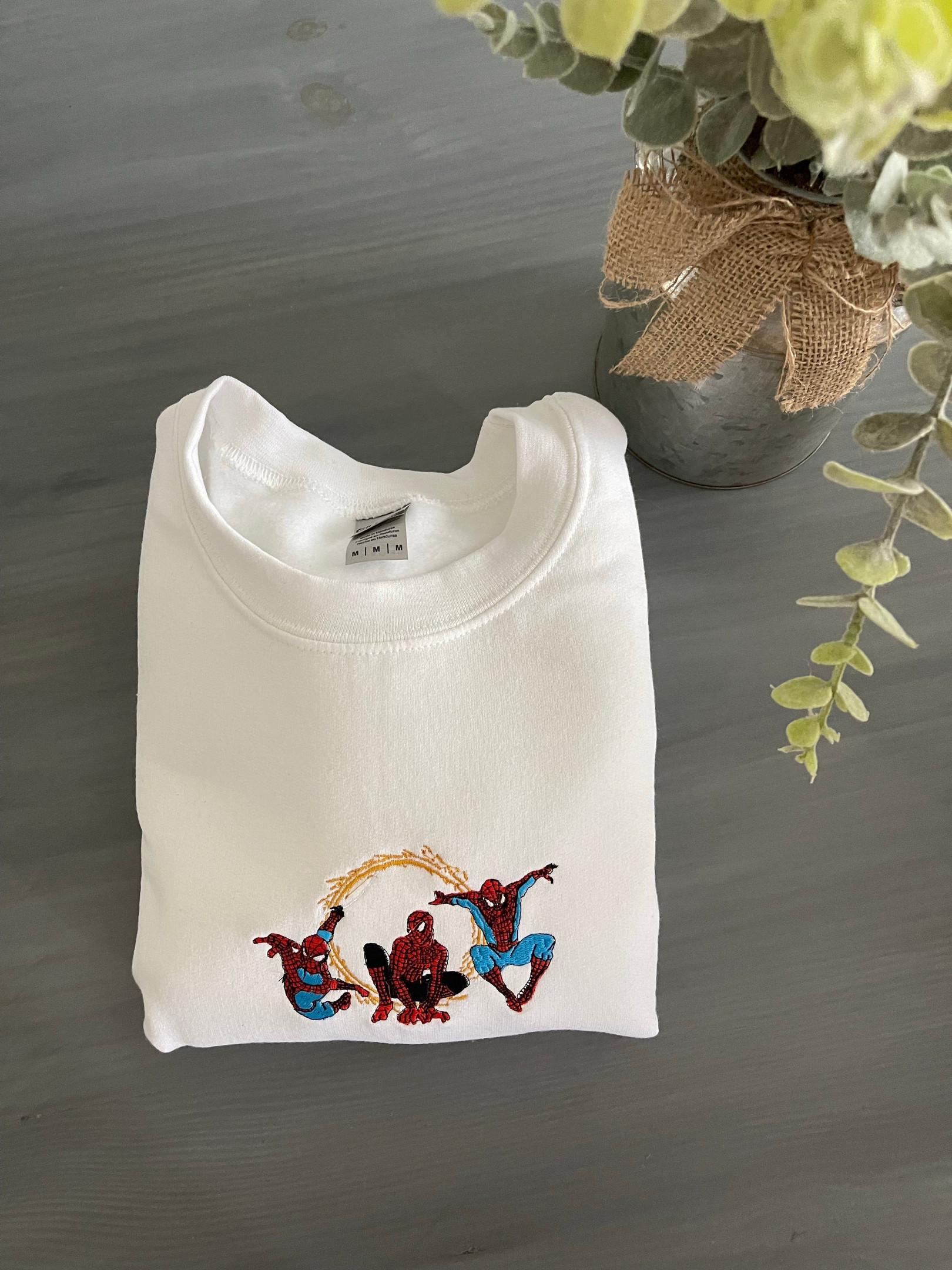 New Spiderman X 3 Embroidered Sweatshirt