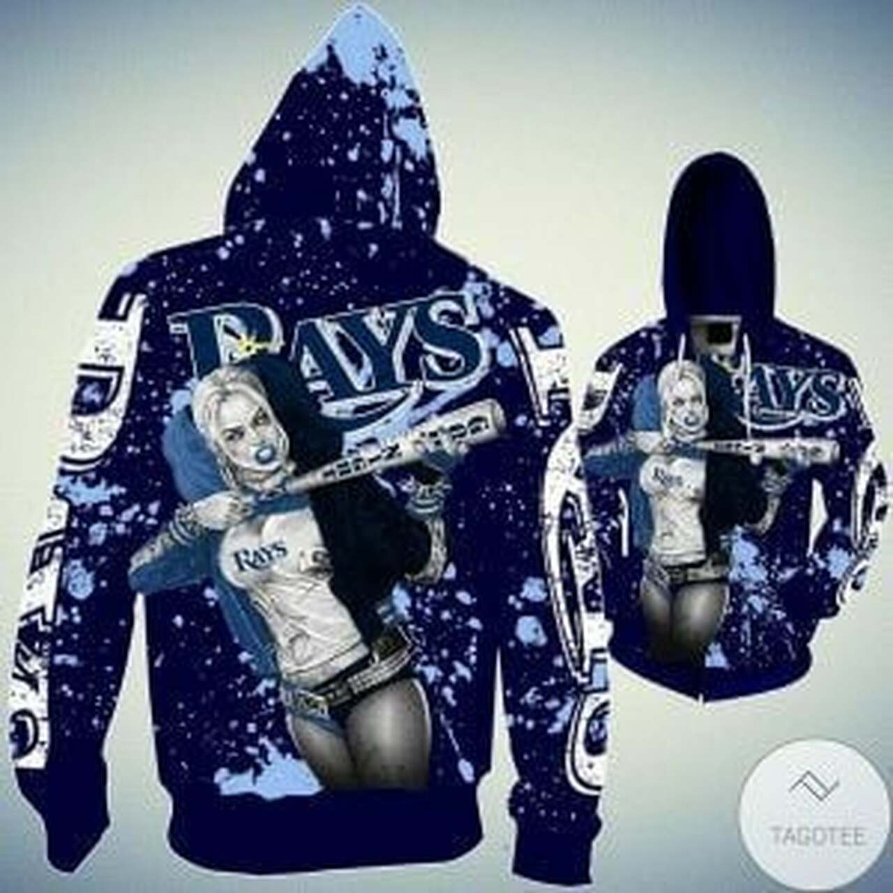 New Tampa Bay Rays Harley Quinn For Unisex 3d All Over Print Hoodie