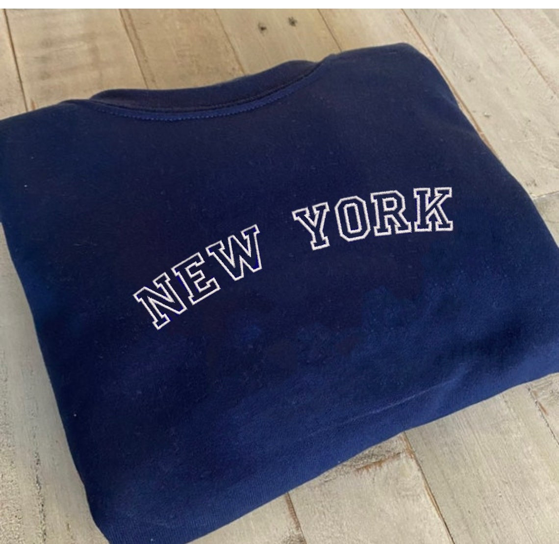 New York Embroidered Sweatshirt New York Curry Crewneck More Colors Available