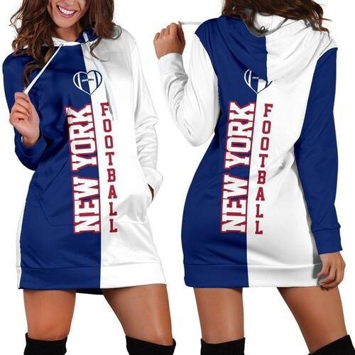 New York Football Hoodie Dress Sweater Dress Sweatshirt Dress 3d All Over Print For Women Hoodie