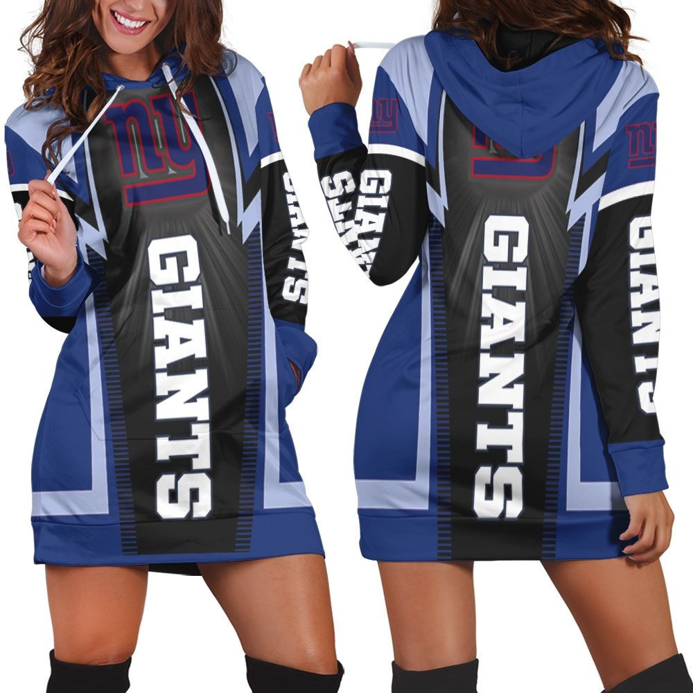 New York Giants For Fans Hoodie Dress Sweater Dress Sweatshirt Dress