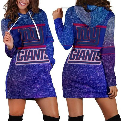 New York Giants Hoodie Dress Sweater Dress Sweatshirt Dress 3d All Over Print For Women Hoodie