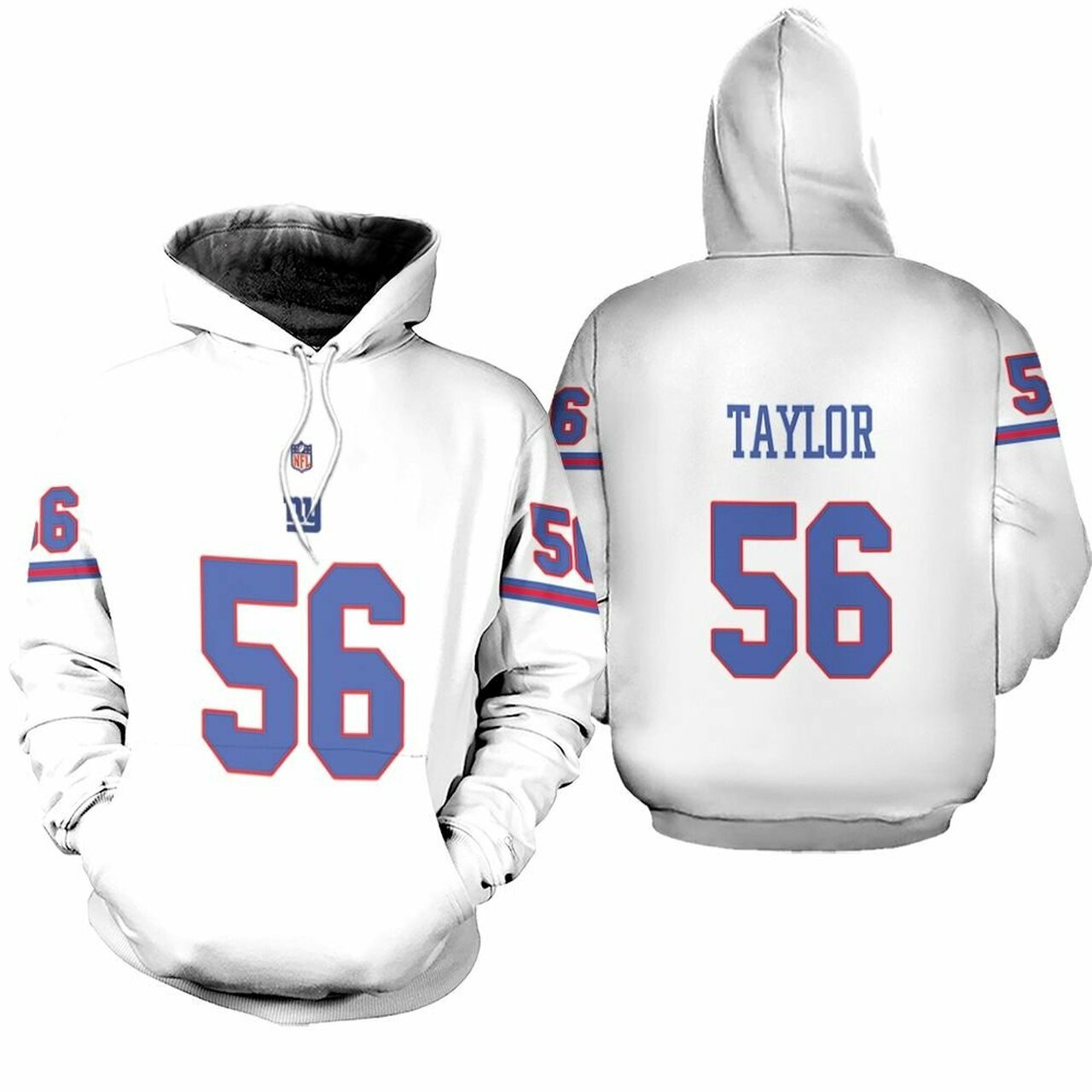 New York Giants Lawrence Taylor 56 Nfl American Football Team Color Rush Limited Jersey Style Gift For Giants Fans Hoodie