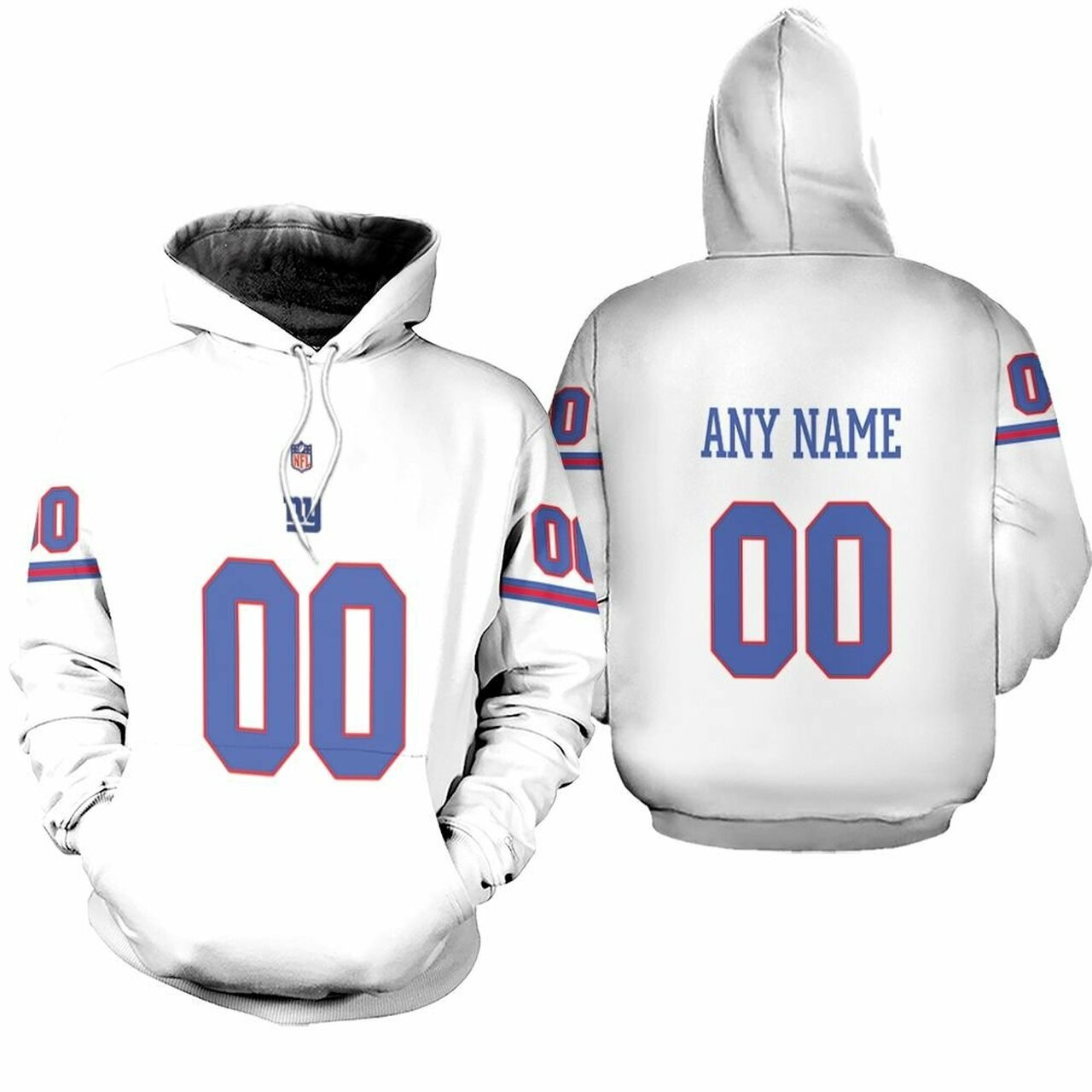 New York Giants Nfl American Football Team Color Rush Limited Jersey Style Custom Gift For Giants Fans Hoodie