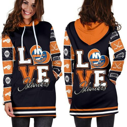 New York Islanders Hoodie Dress Sweater Dress Sweatshirt Dress 3d All Over Print For Women Hoodie