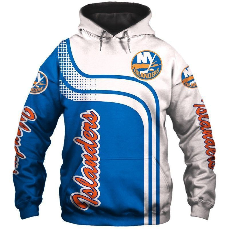 New York Islanders Pullover And Zippered Hoodies Custom 3D New York Islanders Graphic Printed 3D Hoodie All Over Print Hoodie For Men For Women