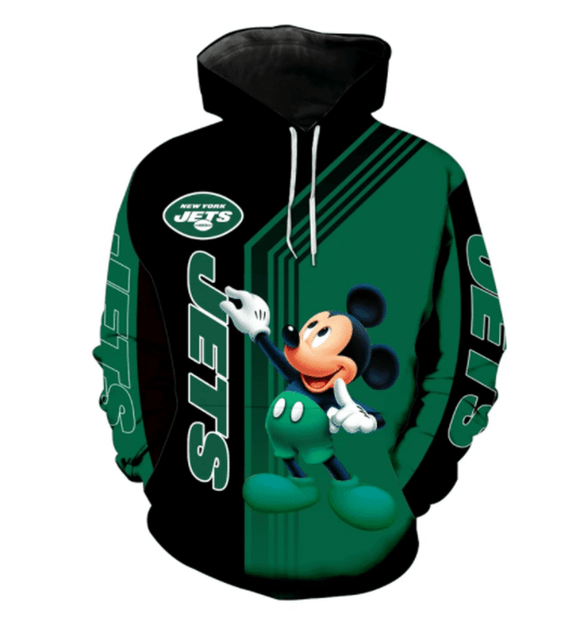 New York Jets 3d All Over Print Hoodie