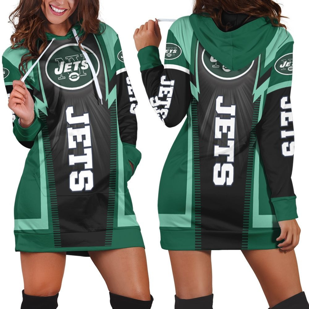 New York Jets For Fans Hoodie Dress Sweater Dress Sweatshirt Dress