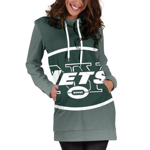 New York Jets Hoodie Dress Sweater Dress Sweatshirt Dress 3d All Over Print For Women Hoodie