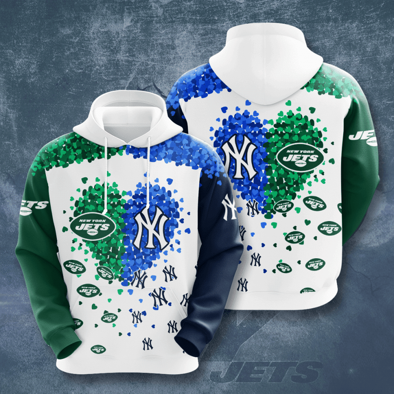 New York Jets Vs New York Yankees 3d Hoodie For Men For Women All Over Printed Hoodie