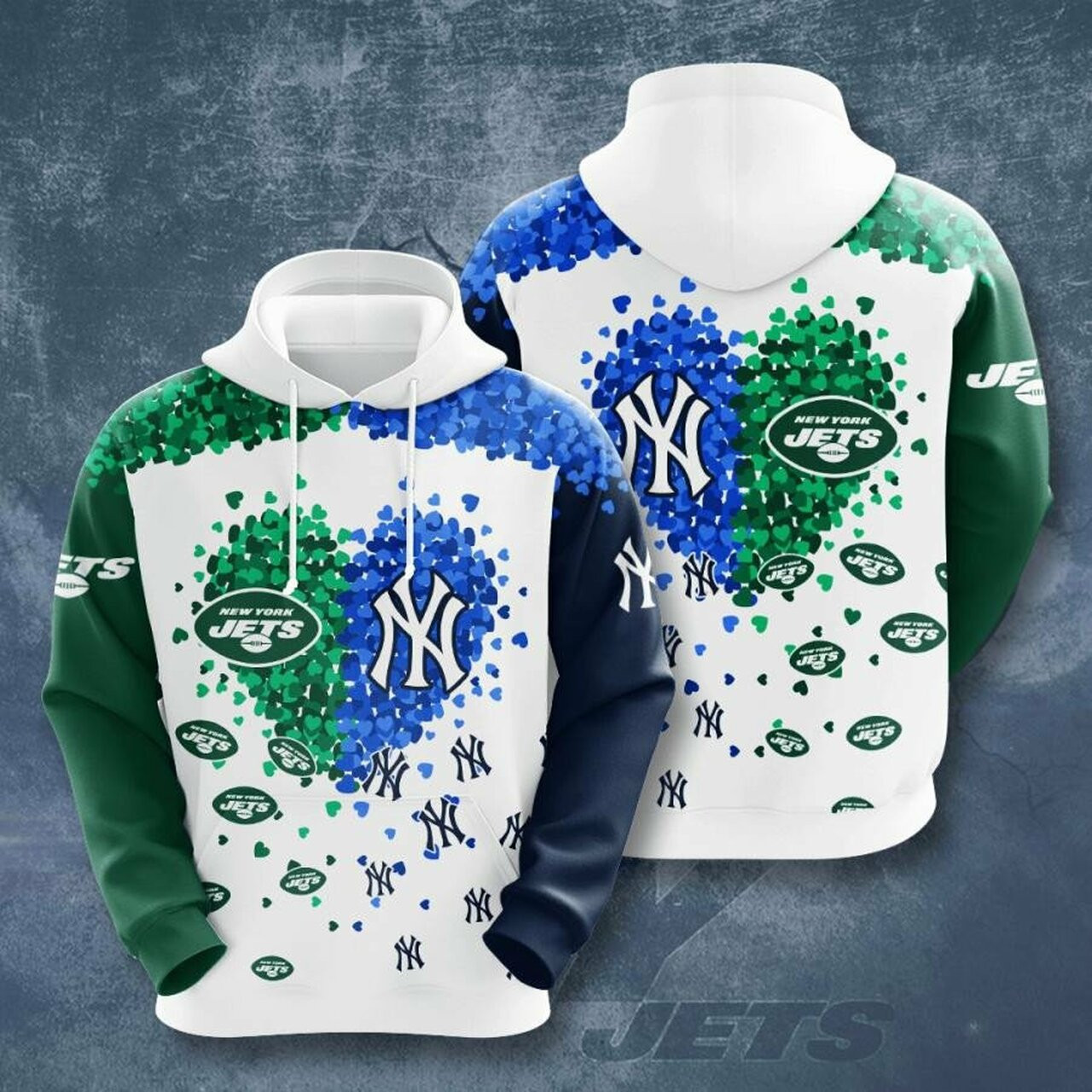 New York Jets X 3d All Over Print Hoodie