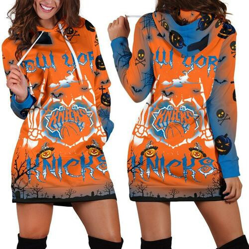 New York Knicks Hoodie Dress Sweater Dress Sweatshirt Dress 3d All Over Print For Women For Halloween Hoodie