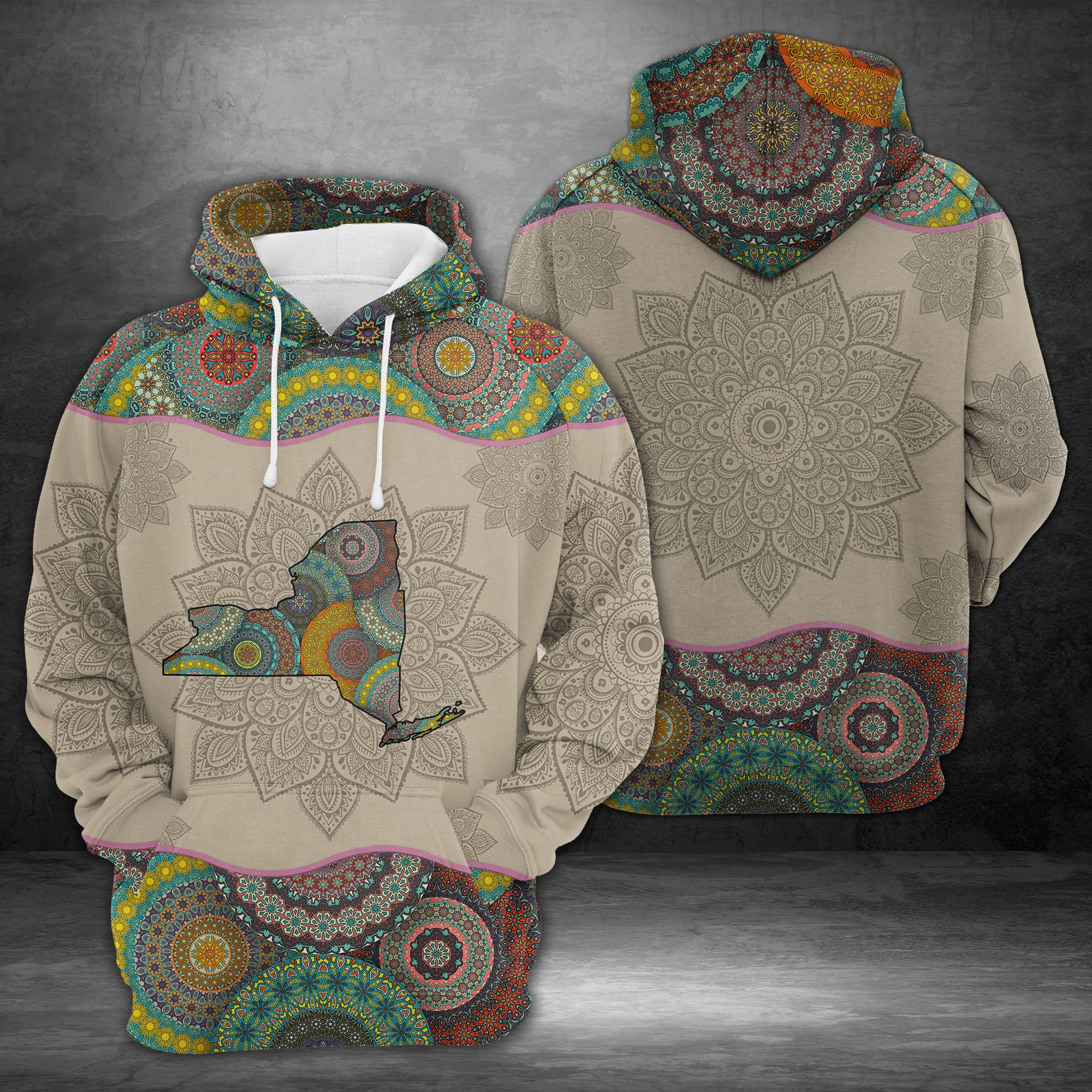 New York Mandala 3d All Over Print Hoodie