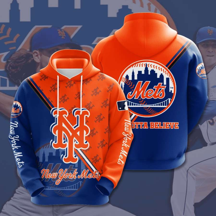 New York Mets No1398 Custom Hoodie 3D
