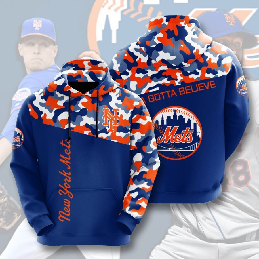 New York Mets No1400 Custom Hoodie 3D