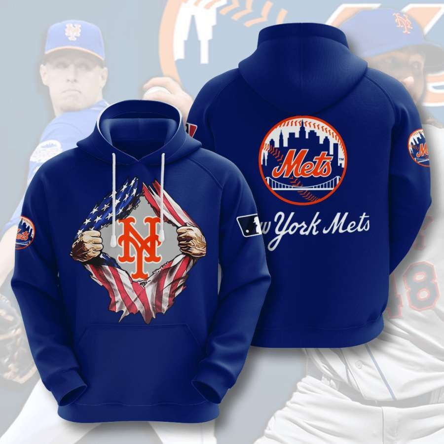 New York Mets No1407 Custom Hoodie 3D All Over Print