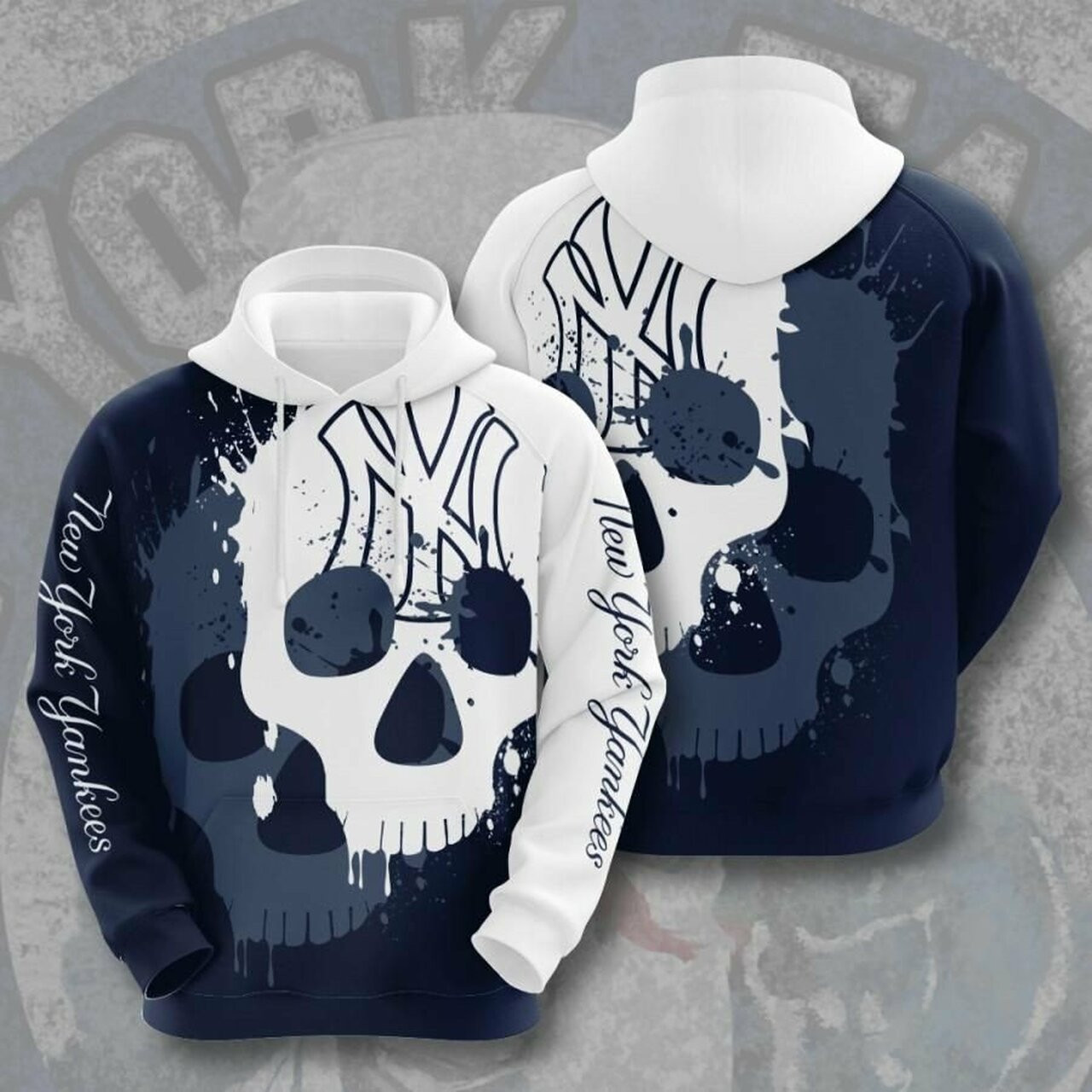 New York Yankees 3d All Over Print Hoodie