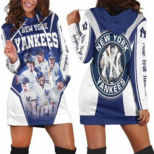 New York Yankees 6 Legends Players Clinched For Fan Hoodie Dress Sweater Dress Sweatshirt Dress