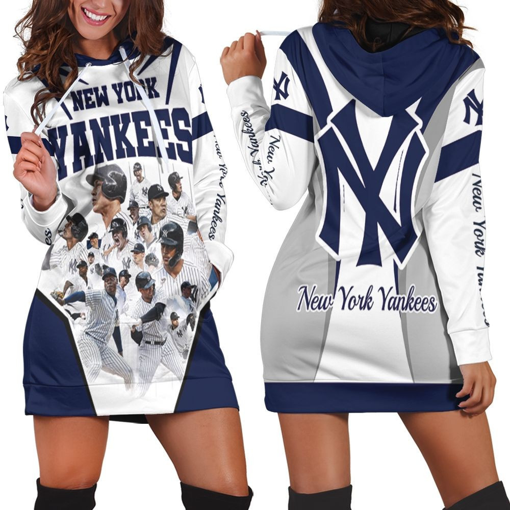 New York Yankees All Best Players In One For Fan Hoodie Dress Sweater Dress Sweatshirt Dress