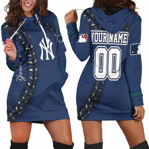 New York Yankees Baseball Sewing Pattern 3d Hoodie Dress Sweater Dress Sweatshirt Dress