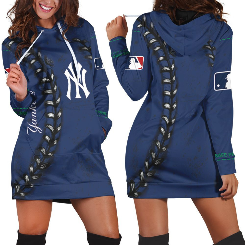 New York Yankees Baseball Sewing Pattern 3d Hoodie Dress Sweater Dress Sweatshirt Dress