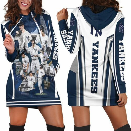 New York Yankees Great Players Lineup Hoodie Dress Sweater Dress Sweatshirt Dress