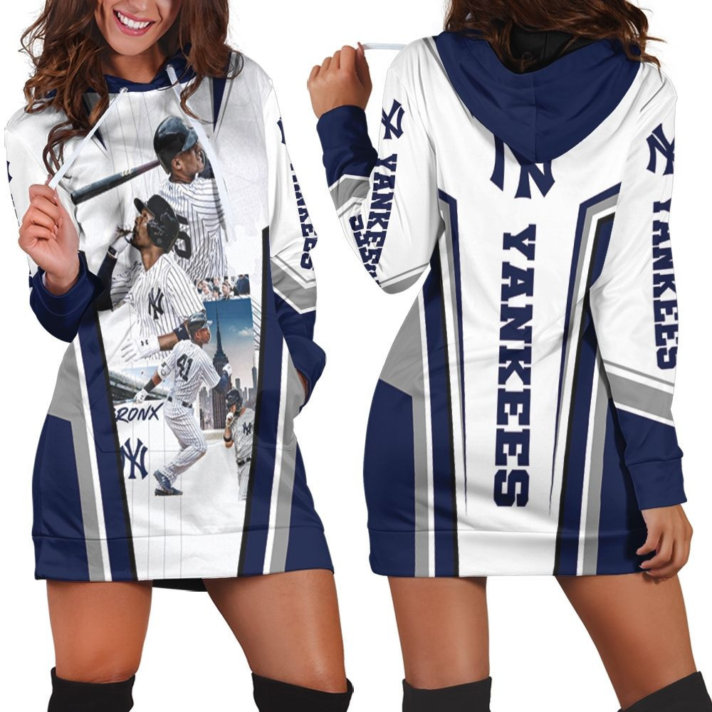 New York Yankees Great Team Hoodie Dress Sweater Dress Sweatshirt Dress