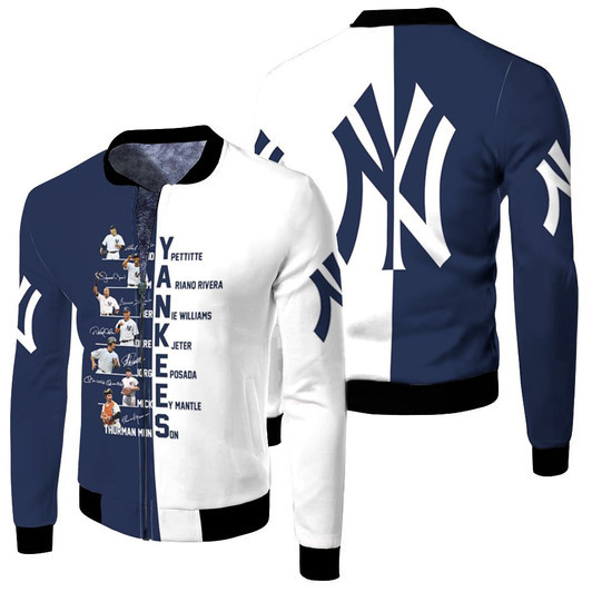 New York Yankees Team Member Signed Fleece Bomber Jacket