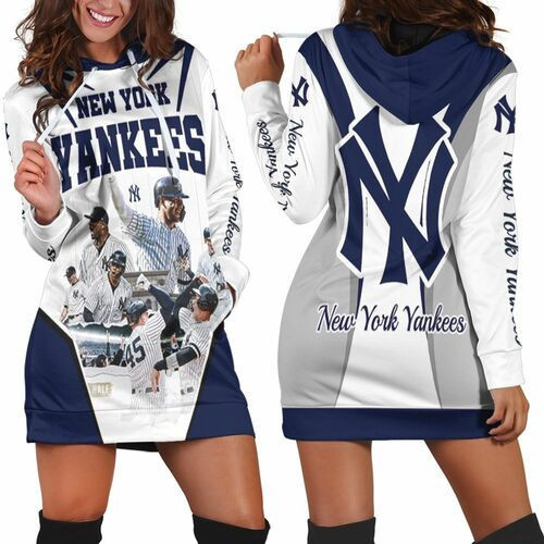 New York Yankees The Second Half Is When Pinstripes Are Earned Hoodie Dress Sweater Dress Sweatshirt Dress