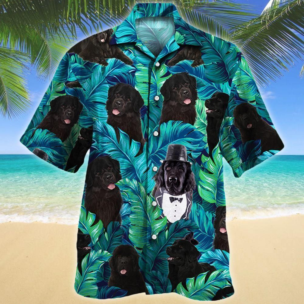 Newfoundland Dog Lovers Aloha Hawaiian Shirt Colorful Short Sleeve Summer Beach Casual Shirt For Men And Women