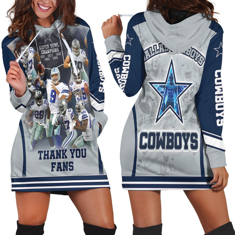 Nfc East Division Champions Dallas Cowboy Super Bowl 2021 Thank You Fans Hoodie Dress Sweater Dress Sweatshirt Dress