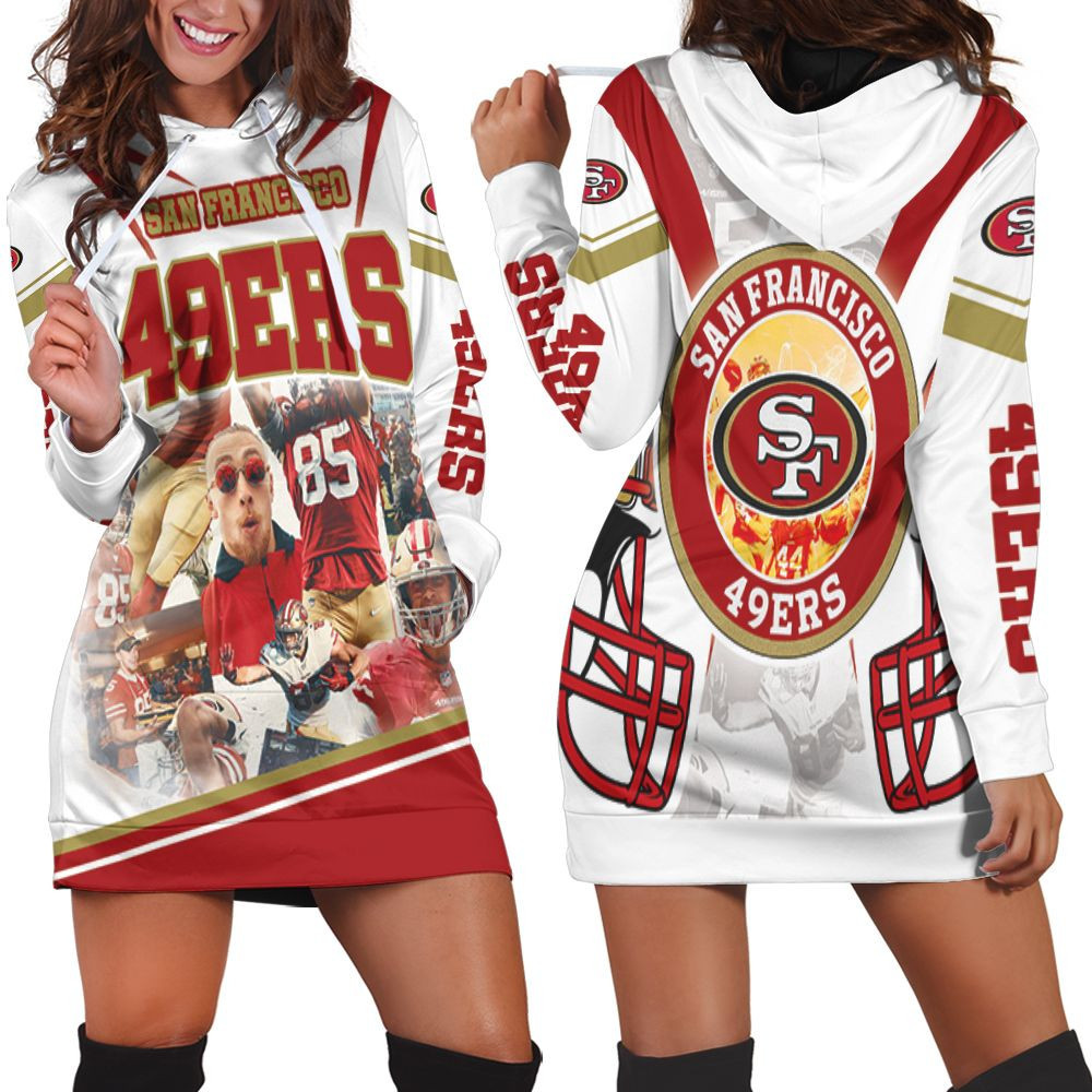 Nfc West Division San Francisco 49ers Hoodie Dress Sweater Dress Sweatshirt Dress