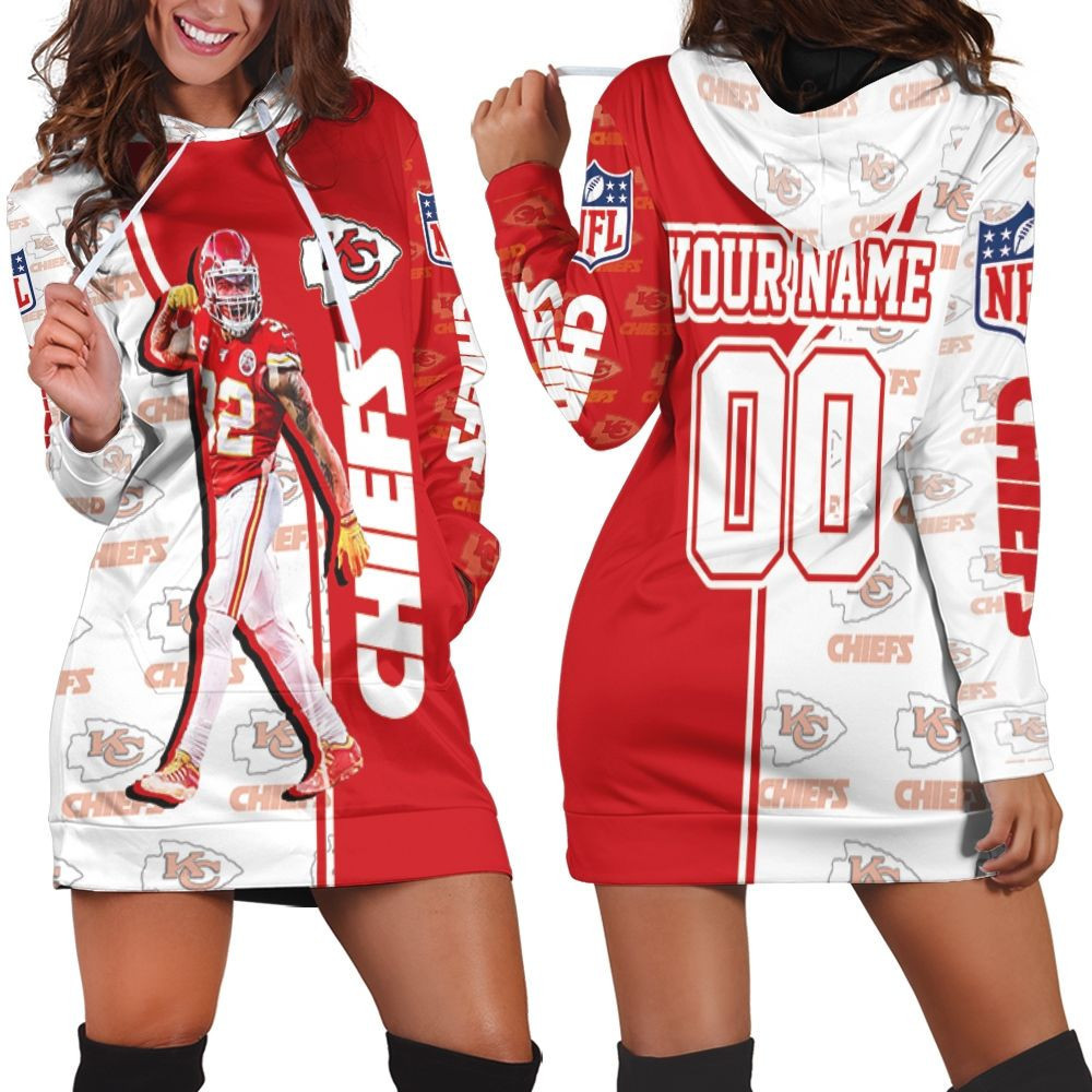 Nfl 2020 Kansas City Chiefs Tyrann Mathieu 32 Signature 3d Hoodie Dress Sweater Dress Sweatshirt Dress